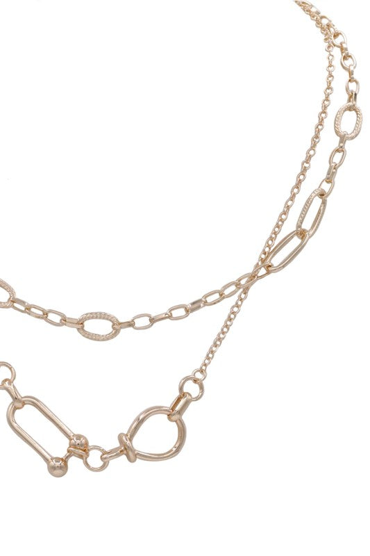 Moving On Gold Layered Chain Necklace-[option4]-[option5]-Cute-Trendy-Shop-Womens-Boutique-Clothing-Store