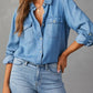 Guilty Pleasure Dark Blue Denim Top-[option4]-[option5]-Cute-Trendy-Shop-Womens-Boutique-Clothing-Store