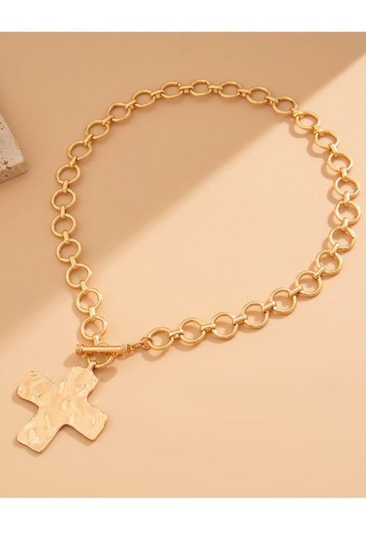 Time For Family Gold Cross Necklace-[option4]-[option5]-Cute-Trendy-Shop-Womens-Boutique-Clothing-Store