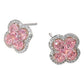 Take Your Pick Quatefoil Earrings Silver/Pink-[option4]-[option5]-Cute-Trendy-Shop-Womens-Boutique-Clothing-Store