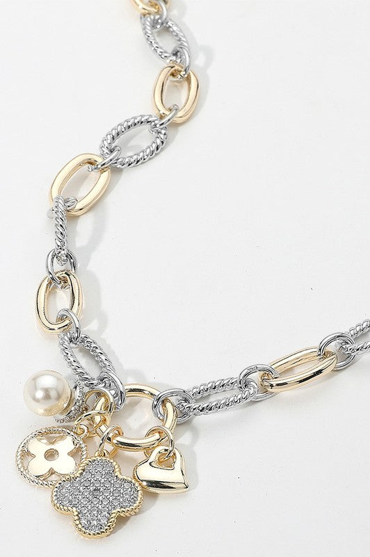 Take A Look Quatrefoil Charm Necklace-[option4]-[option5]-Cute-Trendy-Shop-Womens-Boutique-Clothing-Store