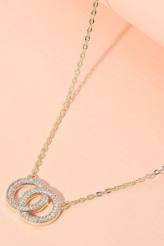Sweet & Special Gold Double Loop Necklace-[option4]-[option5]-Cute-Trendy-Shop-Womens-Boutique-Clothing-Store
