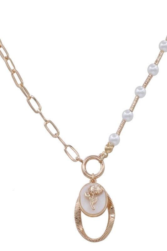 Faithfully Yours Rose Pendant Necklace-[option4]-[option5]-Cute-Trendy-Shop-Womens-Boutique-Clothing-Store