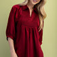 Ready For Rain Burgundy Puff Sleeve Top-[option4]-[option5]-Cute-Trendy-Shop-Womens-Boutique-Clothing-Store