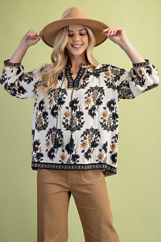 Walk Through The Park Black Floral Top-[option4]-[option5]-Cute-Trendy-Shop-Womens-Boutique-Clothing-Store