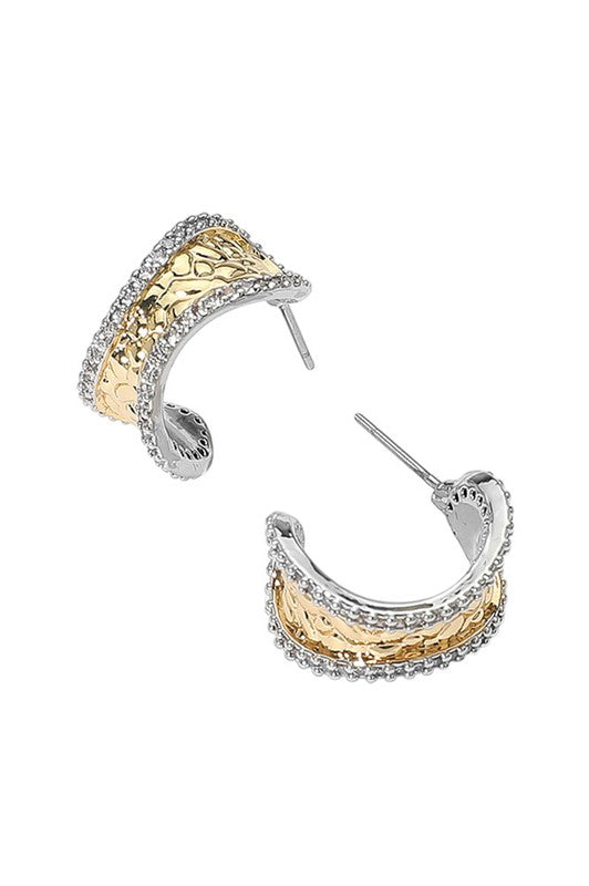 Nothing But Fun CZ Edged Hoops-[option4]-[option5]-Cute-Trendy-Shop-Womens-Boutique-Clothing-Store