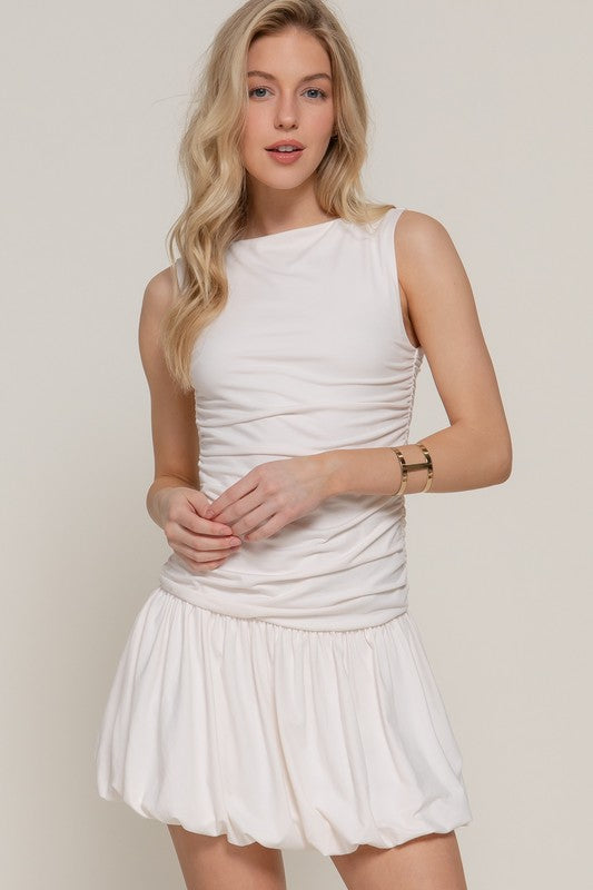 Patio Party Sleeveless Balloon Dress-[option4]-[option5]-Cute-Trendy-Shop-Womens-Boutique-Clothing-Store