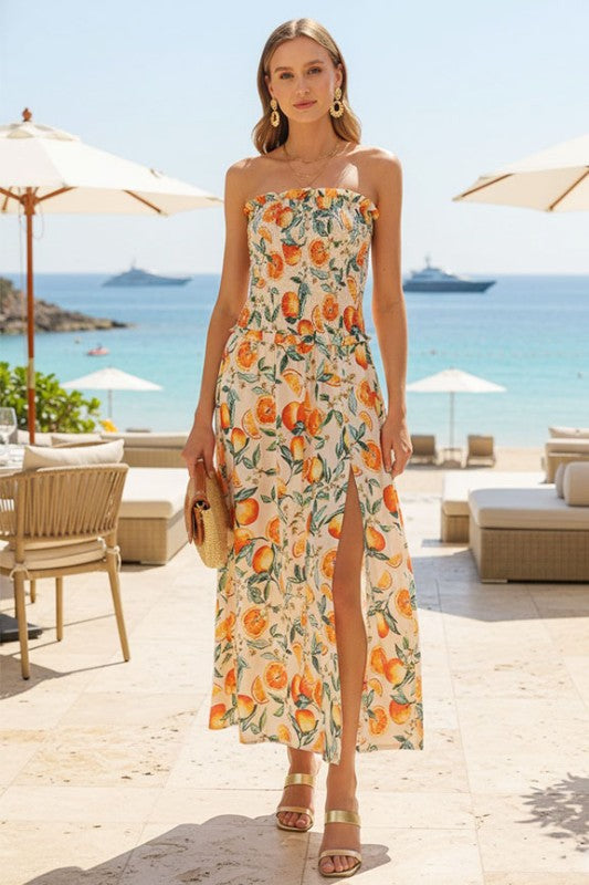 Vacation Awaits Citrus Maxi Dress
