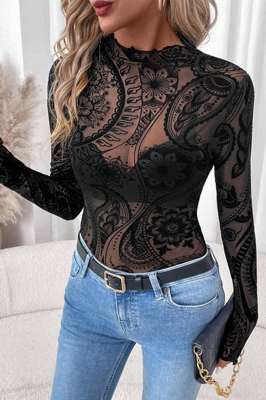 Midnight Mesh Black Top