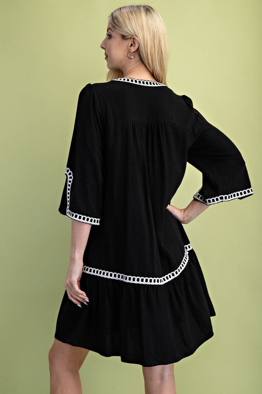 Dinner With Friends Black Dress.-[option4]-[option5]-Cute-Trendy-Shop-Womens-Boutique-Clothing-Store