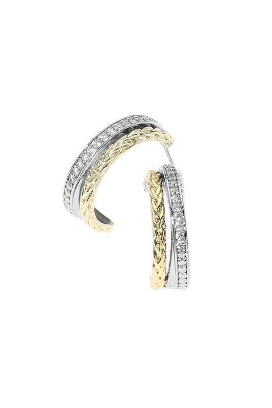 Any Time Of Year Two Tone Hoops-Cute-Trendy-Shop-Womens-Boutique-Clothing-Store