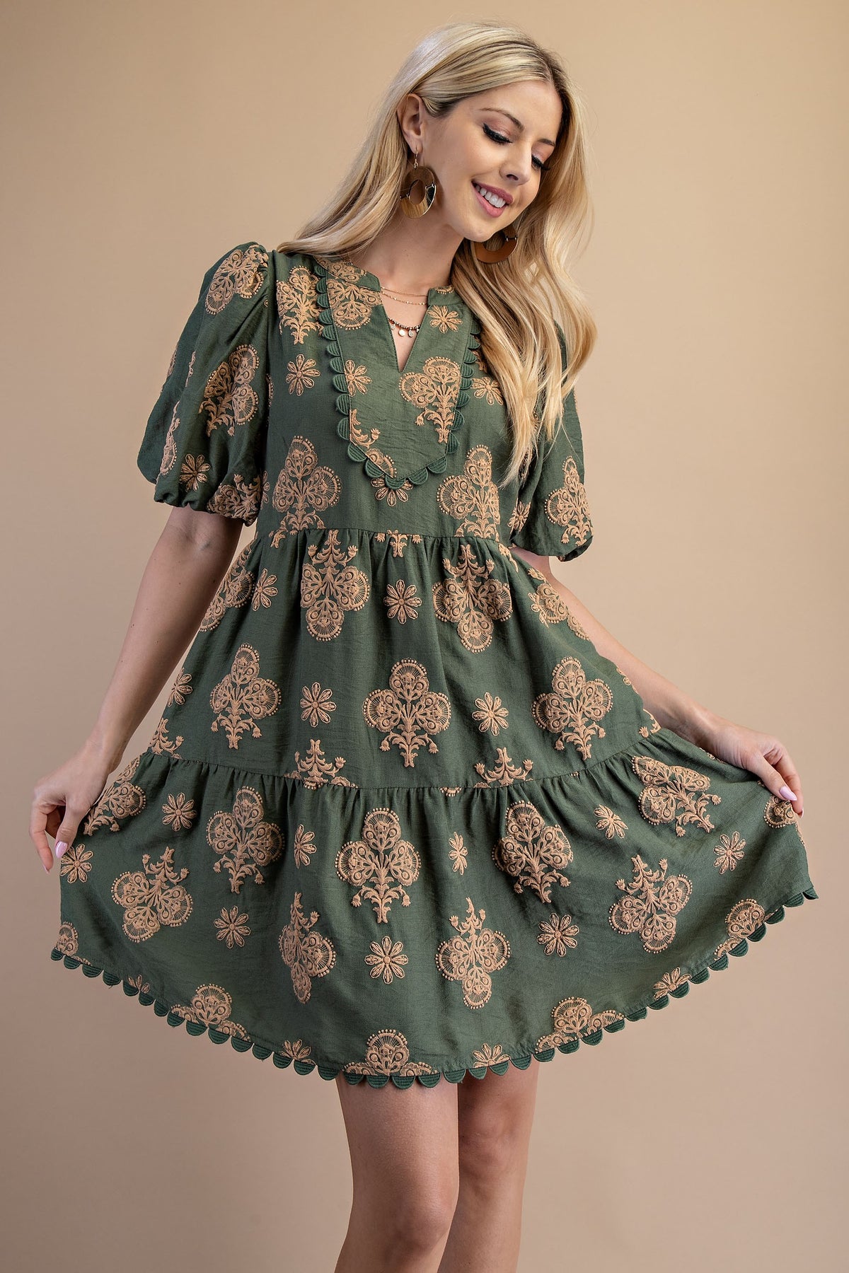 Mediterranean Breeze Tiered Dress-Cute-Trendy-Shop-Womens-Boutique-Clothing-Store
