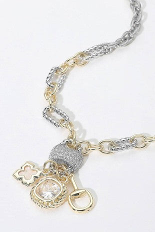 Good Times Pave Charm Necklace-[option4]-[option5]-Cute-Trendy-Shop-Womens-Boutique-Clothing-Store