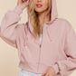 Because I Care Pink Terry Hoodie Jacket-[option4]-[option5]-Cute-Trendy-Shop-Womens-Boutique-Clothing-Store