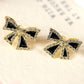 Call The Girls Black Bow Earrings-[option4]-[option5]-Cute-Trendy-Shop-Womens-Boutique-Clothing-Store