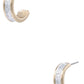 Classic Look Silver with Gold Semi Hoop Earrings-[option4]-[option5]-Cute-Trendy-Shop-Womens-Boutique-Clothing-Store