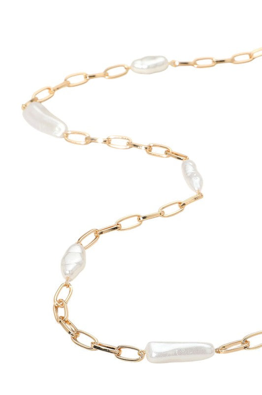 Looks Like Fun Gold & Pearl Necklace-[option4]-[option5]-Cute-Trendy-Shop-Womens-Boutique-Clothing-Store