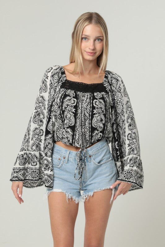 Here I Come Black Tie Waist Top-[option4]-[option5]-Cute-Trendy-Shop-Womens-Boutique-Clothing-Store