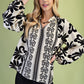 Photo Perfect Ruffled Neck Print Top Ivory-[option4]-[option5]-Cute-Trendy-Shop-Womens-Boutique-Clothing-Store