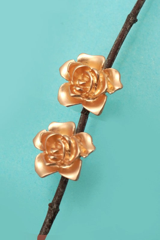 Golden Hour Rose Stud Earrings-Cute-Trendy-Shop-Womens-Boutique-Clothing-Store