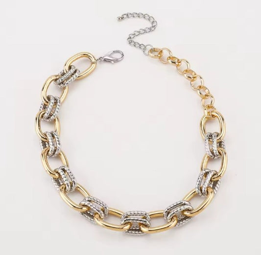 One For The Books Two Tone Necklace-Cute-Trendy-Shop-Womens-Boutique-Clothing-Store