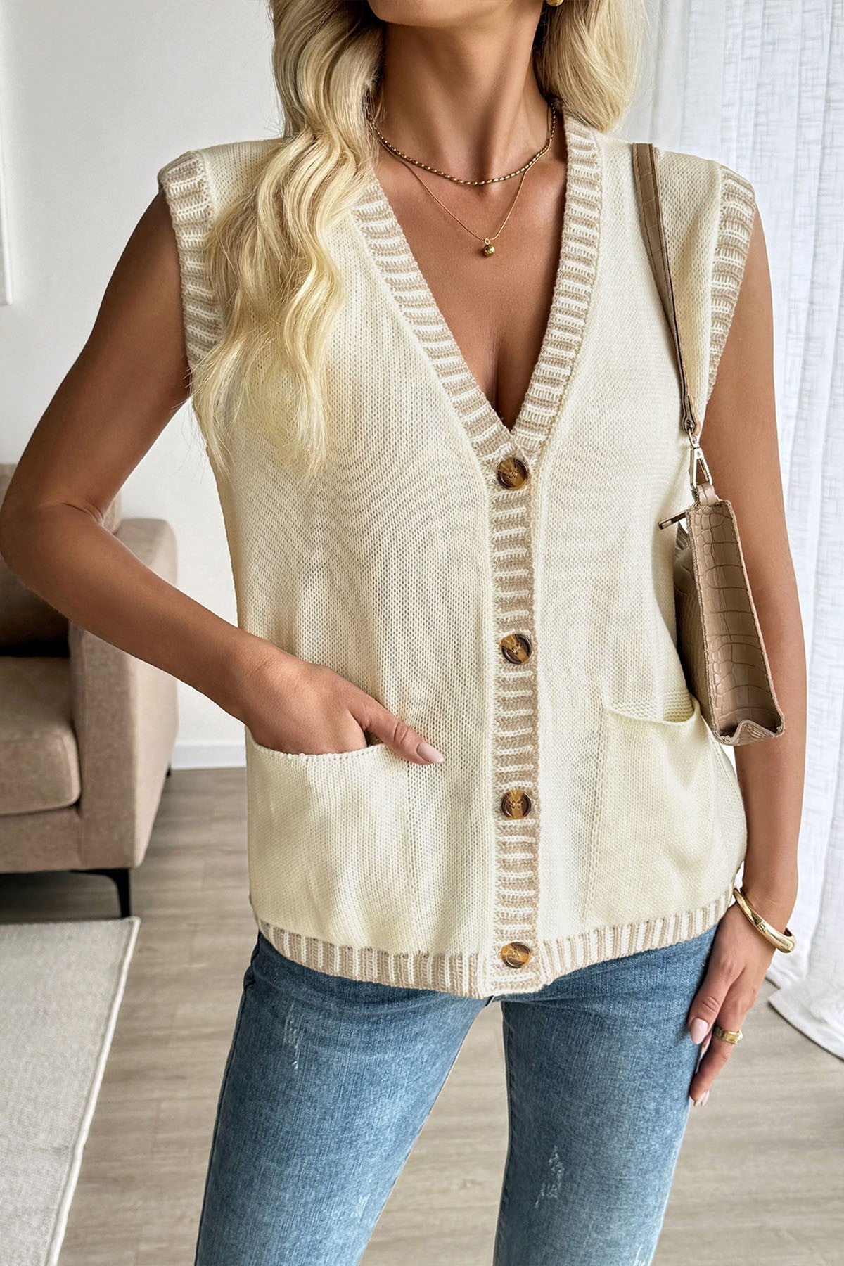 Button Up, Buttercup Vest-Cute-Trendy-Shop-Womens-Boutique-Clothing-Store