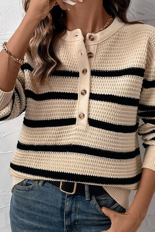 Keep Me Warm Striped Henley Top-[option4]-[option5]-Cute-Trendy-Shop-Womens-Boutique-Clothing-Store