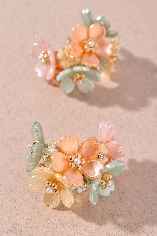 Oh So Pretty Floral Earrings-Cute-Trendy-Shop-Womens-Boutique-Clothing-Store