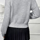All In The Details Grey Sweater Top-[option4]-[option5]-Cute-Trendy-Shop-Womens-Boutique-Clothing-Store