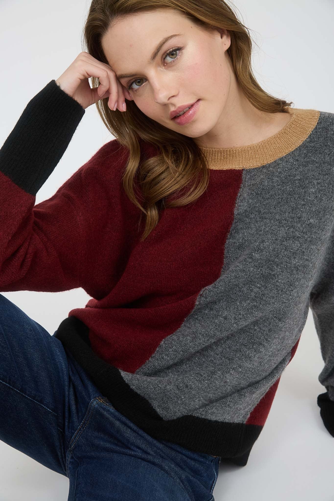 Color Block Sensation Sweater-[option4]-[option5]-Cute-Trendy-Shop-Womens-Boutique-Clothing-Store