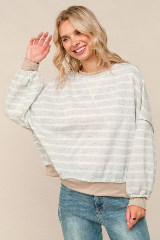 Welcome Home Oversized Grey Striped Dolman Top-[option4]-[option5]-Cute-Trendy-Shop-Womens-Boutique-Clothing-Store