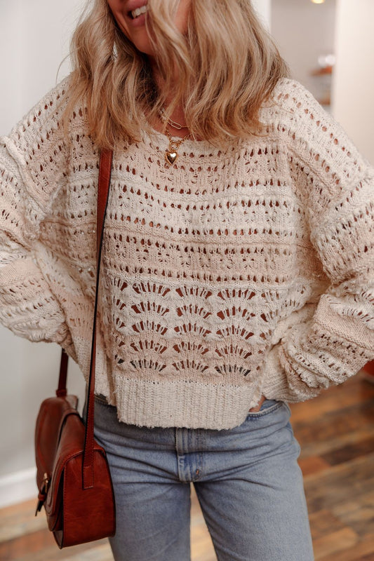 Step out in Style Crochet Sweater-[option4]-[option5]-Cute-Trendy-Shop-Womens-Boutique-Clothing-Store