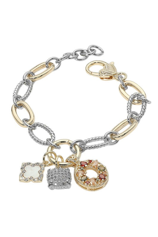 Bring On The Bling Charm Bracelet-[option4]-[option5]-Cute-Trendy-Shop-Womens-Boutique-Clothing-Store