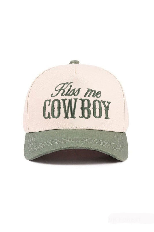 "Kiss Me Cowboy" Cap-Cute-Trendy-Shop-Womens-Boutique-Clothing-Store