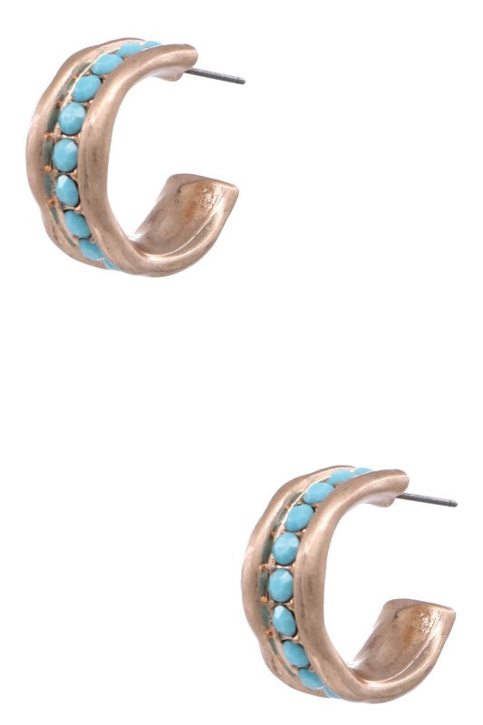 Real Life Hoop Earrings-Turquoise-[option4]-[option5]-Cute-Trendy-Shop-Womens-Boutique-Clothing-Store