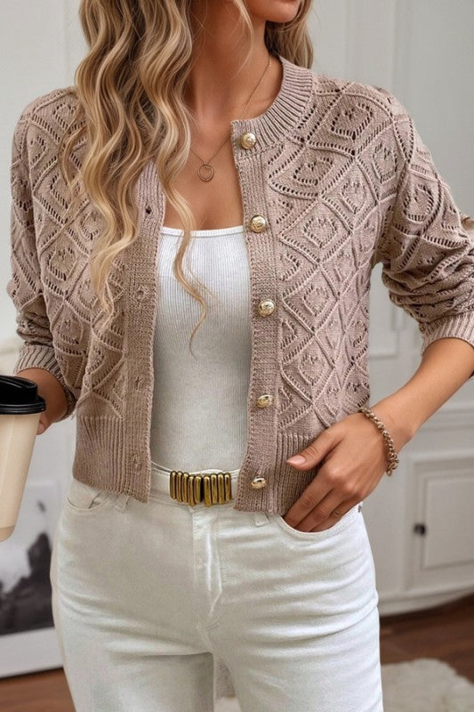 Let's Take A Walk Khaki Button Up Cardigan-[option4]-[option5]-Cute-Trendy-Shop-Womens-Boutique-Clothing-Store