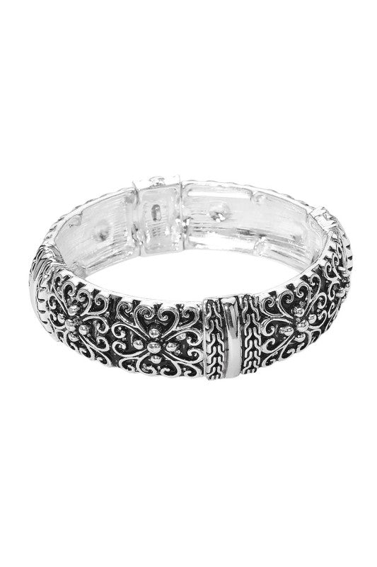 Just Like That Ornate Stretch Bracelet-[option4]-[option5]-Cute-Trendy-Shop-Womens-Boutique-Clothing-Store
