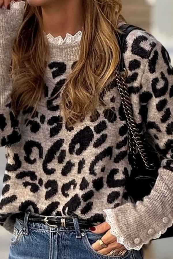 Leopard & Lace Sweater-[option4]-[option5]-Cute-Trendy-Shop-Womens-Boutique-Clothing-Store