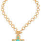 Time For Family Gold w/Turquoise Cross Necklace-[option4]-[option5]-Cute-Trendy-Shop-Womens-Boutique-Clothing-Store