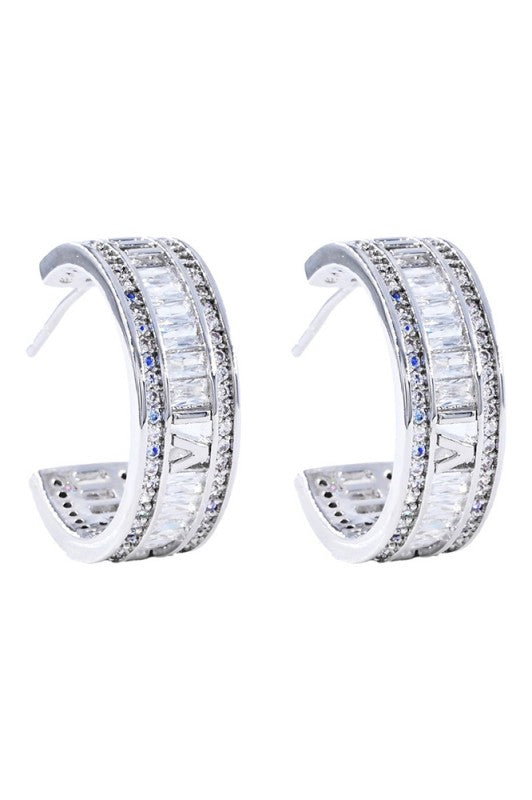 It's Getting Late Silver CZ Hoops-Cute-Trendy-Shop-Womens-Boutique-Clothing-Store