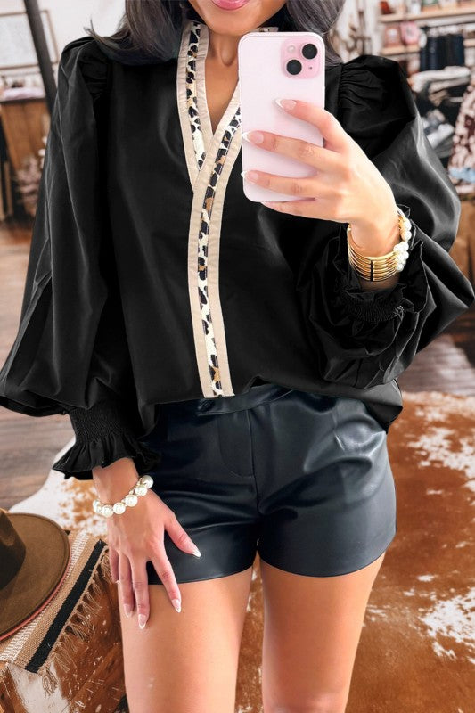 Not A Dream Black V Neck Top-Cute-Trendy-Shop-Womens-Boutique-Clothing-Store
