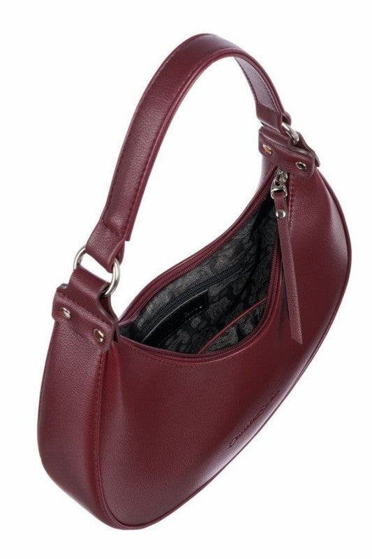 Burgundy Crescent Shape Handbag-[option4]-[option5]-Cute-Trendy-Shop-Womens-Boutique-Clothing-Store