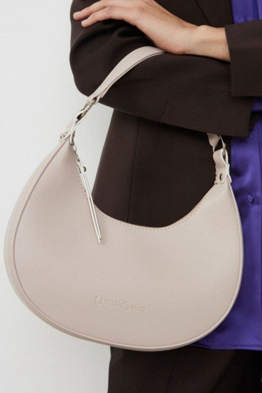 Beige Crescent Shape Handbag-[option4]-[option5]-Cute-Trendy-Shop-Womens-Boutique-Clothing-Store
