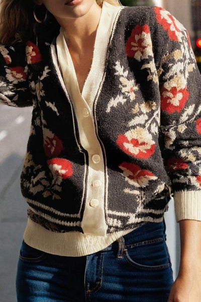 Make A Statement Button Up Floral Cardigan Top-[option4]-[option5]-Cute-Trendy-Shop-Womens-Boutique-Clothing-Store