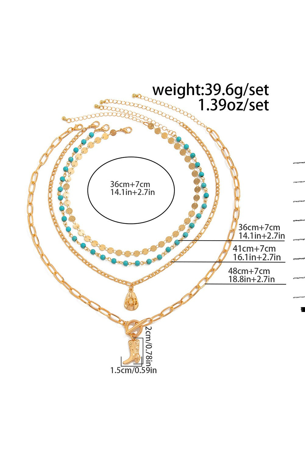 Where's My Cowboy Layered Necklace-[option4]-[option5]-Cute-Trendy-Shop-Womens-Boutique-Clothing-Store