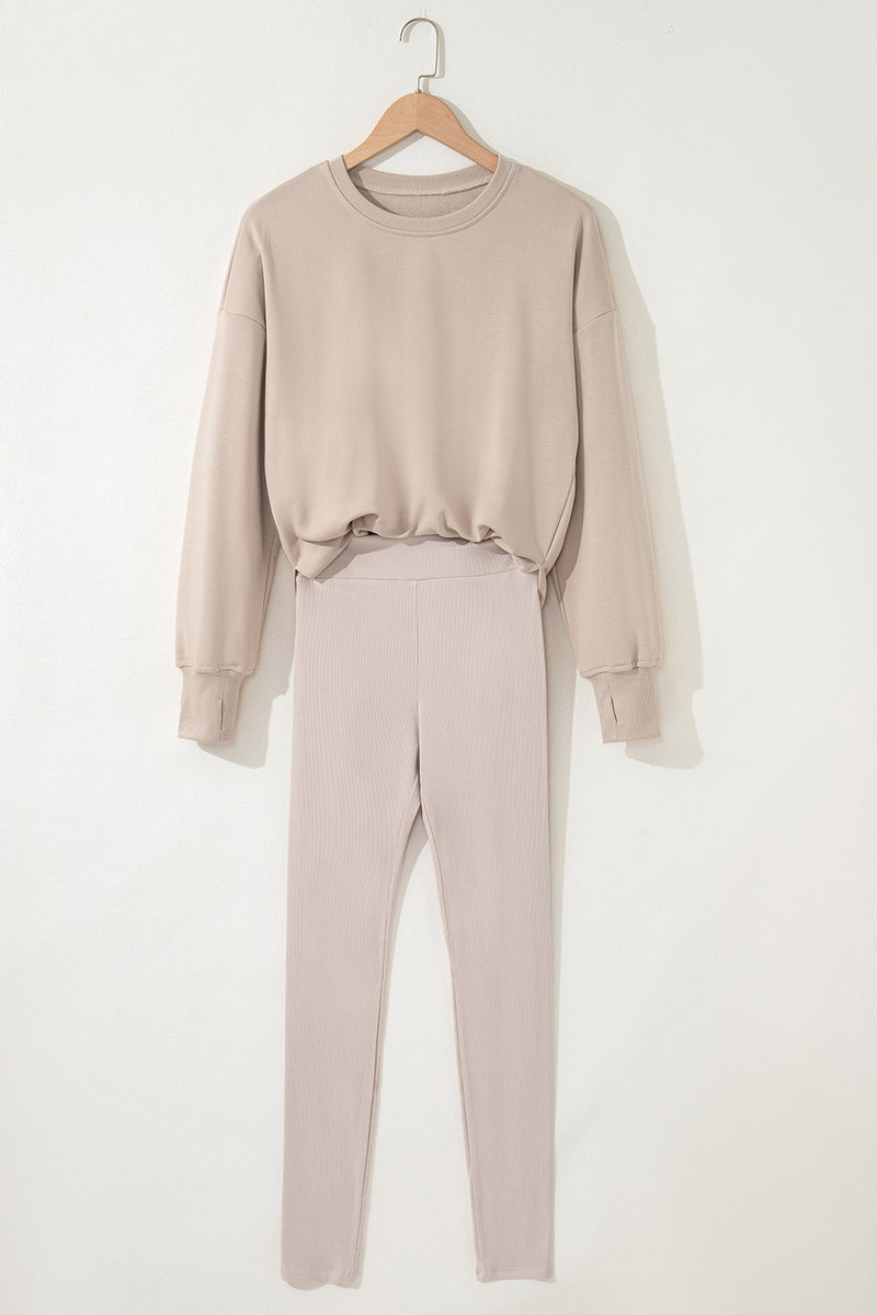 Legging Leisure Set Beige-[option4]-[option5]-Cute-Trendy-Shop-Womens-Boutique-Clothing-Store