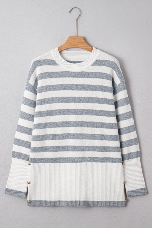 Song of the Century Grey & White Sweater-[option4]-[option5]-Cute-Trendy-Shop-Womens-Boutique-Clothing-Store