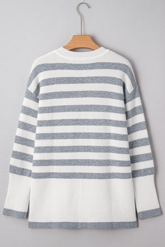 Song of the Century Grey & White Sweater-[option4]-[option5]-Cute-Trendy-Shop-Womens-Boutique-Clothing-Store