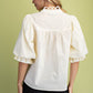 Juliette Trimmed Cotton Blouse-Cute-Trendy-Shop-Womens-Boutique-Clothing-Store