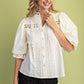 Juliette Trimmed Cotton Blouse-Cute-Trendy-Shop-Womens-Boutique-Clothing-Store